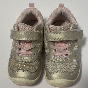Stride Rite Pink and Gold Kids Sneakers
